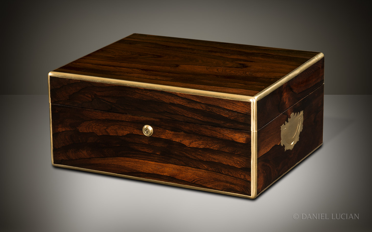 Antique Jewellery Box in Rosewood, by Bramah, Prestage & Ball